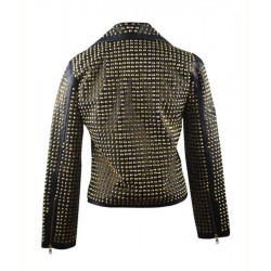 Womens Full Golden Studded Jacket